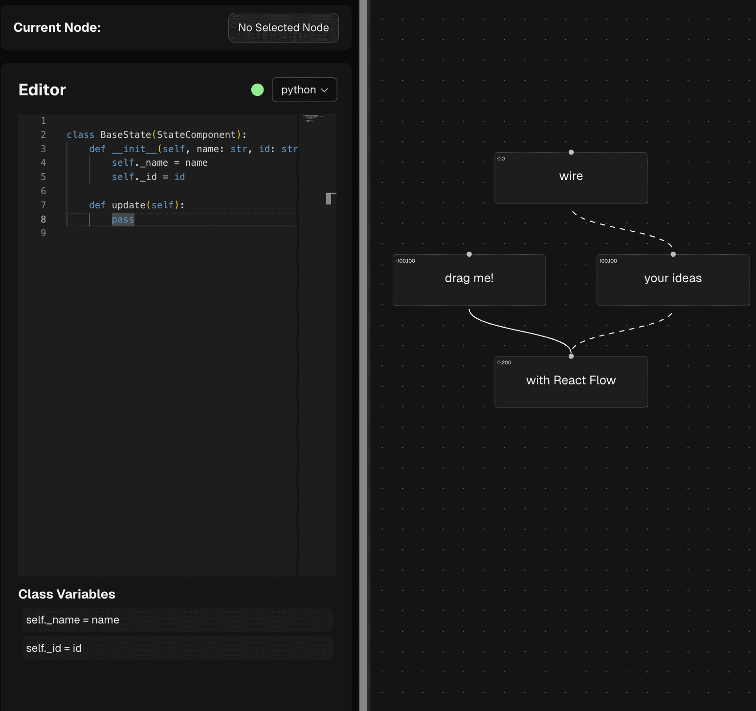 Statemachine node editor