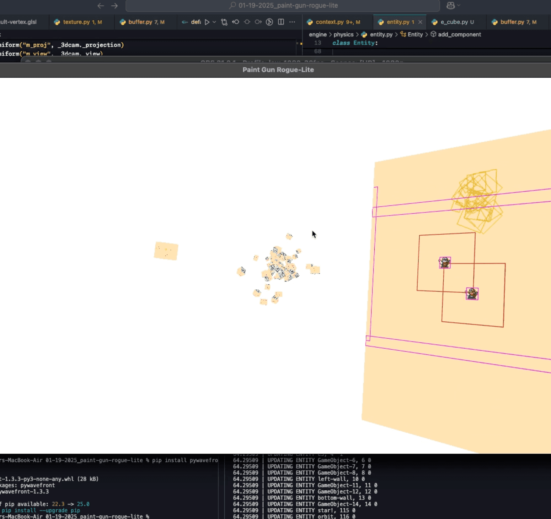 SoraGL game engine editor and game window